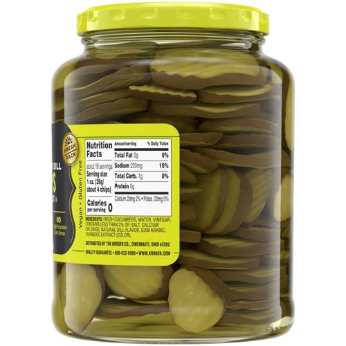Kroger Oval Cut Hamburger Dill Chips 32 fl oz