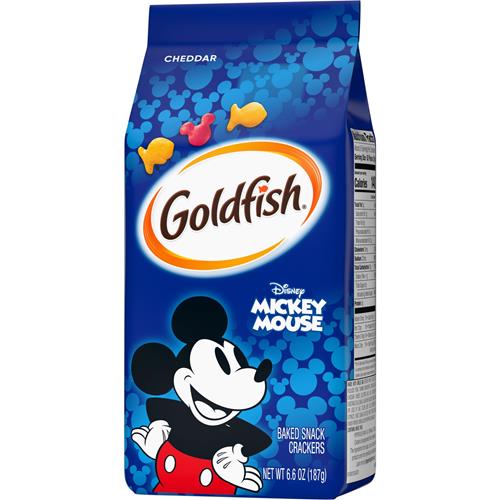 Goldfish Disney Mickey Mouse Cheddar Crackers, Snack Crackers, 6.6 Oz Bag