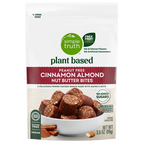 Simple Truth Plant Based Peanut Free Cinnamon Almond Nut Butter Bites 3.5 oz