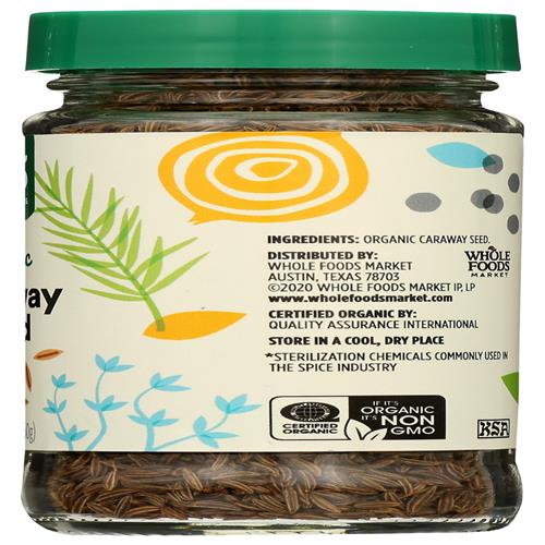 Whole Foods Market Organic Caraway Seed, 1.76 Ounce