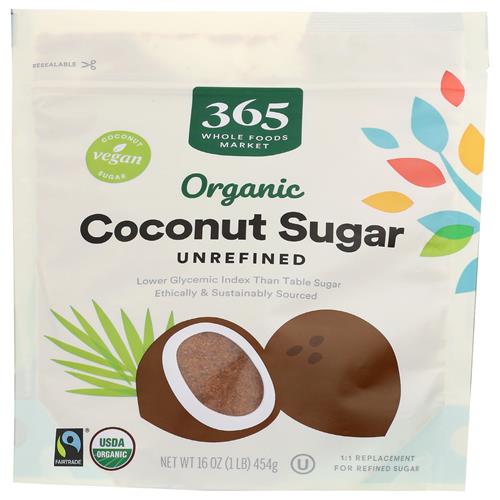 Whole Foods Market, Organic Coconut Sugar, 16 Oz