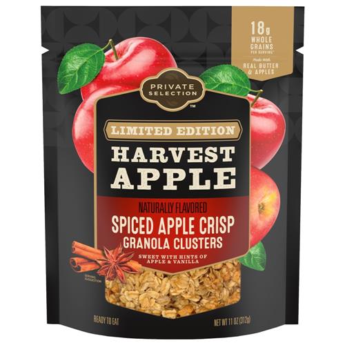 Private Selection Harvest Apple Spiced Apple Crisp Granola Cereal Clusters 11 oz