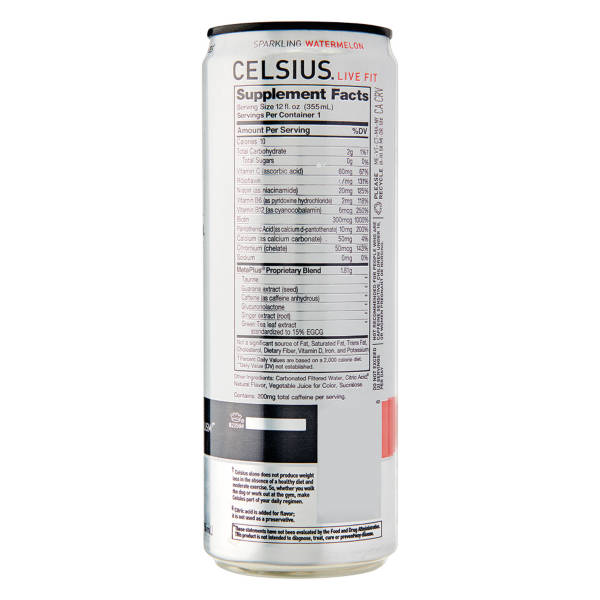 Celsius Watermelon Sparkling Drink, 12 fl oz