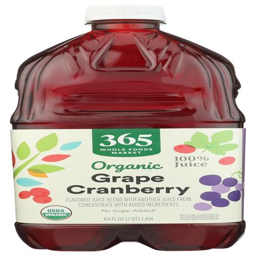 Whole Foods Market Organic Grape-Cranberry Juice Blend, 64 Fl Oz