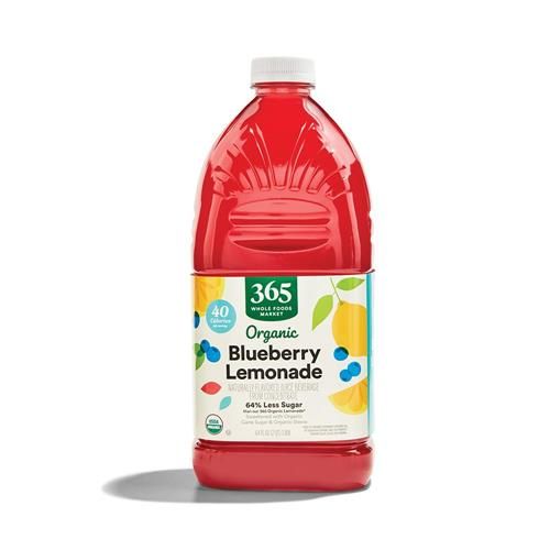 Whole Foods Market Organic Blueberry Lemonade, Reduced Sugar, 64 Fl Oz