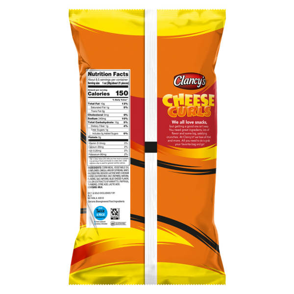 Clancy's Cheese Curls, 8.5 oz