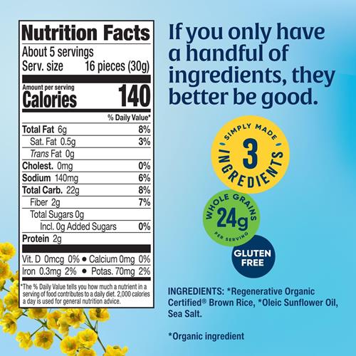 Lundberg Organic Rice Cake Minis, Original Sea Salt – Mini Rice Cakes, Healthy Snacks For Adults And Kids, Vegan Snacks, Gluten-Free, Healthy Food For Snacking & Dipping, 5 Oz