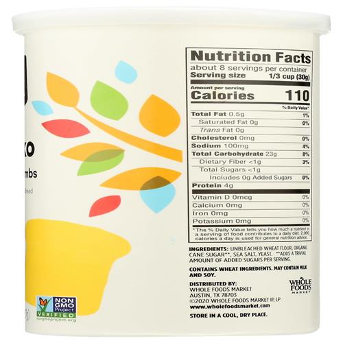 Whole Foods Market, Panko Bread Crumbs, 8 Oz
