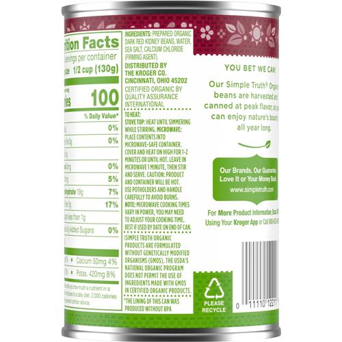 Simple Truth Organic Dark Red Kidney Beans 15 oz