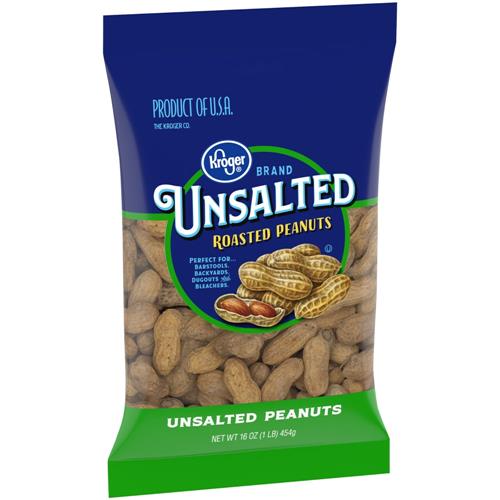 Kroger Unsalted In-Shell Peanuts 16 oz