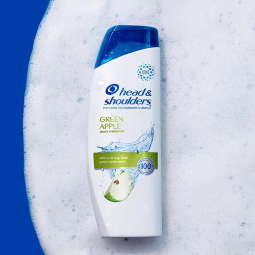 Head And Shoulders Dandruff Shampoo, Anti-Dandruff Treatment, Green Apple For Daily Use, Paraben Free, 12.5 Oz