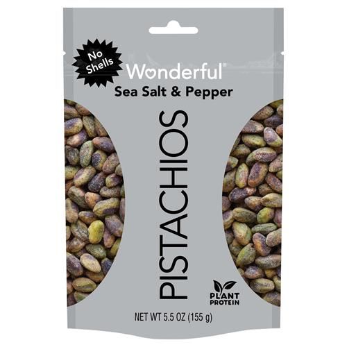 Wonderful Pistachio Sea Salt & Pepper No Shells Pistachios, 5.5 Oz