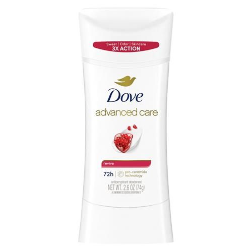 Dove Advanced Care Antiperspirant Deodorant Stick Revive To Help Skin Barrier Repair After Shaving By Boosting Skins Ceramide Levels 72 Hour Odor Control And All-Day Sweat Protection 2.6 Oz - Pac