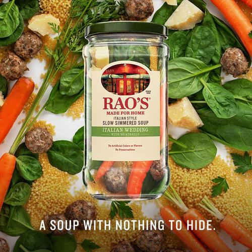 Raos Made For Home Italian Wedding Soup, 16Oz, Traditional Italian Heat And Serve Soup, Made With Premium Quality Vegetables