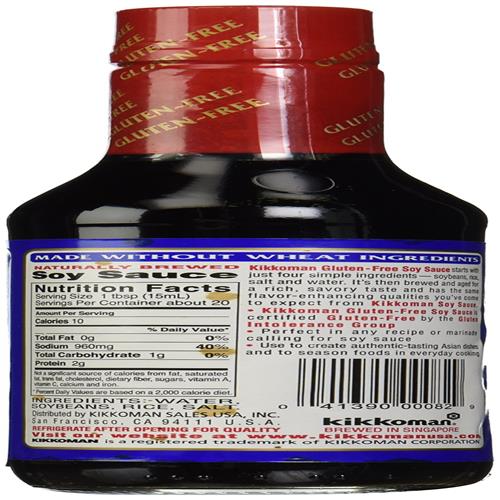 Kikkoman Soy Sauce, Gluten Free, 10 Oz
