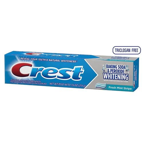 Crest Baking Soda & Peroxide Whitening With Tartar Protection Toothpaste, Fresh Mint, 8.2 Oz