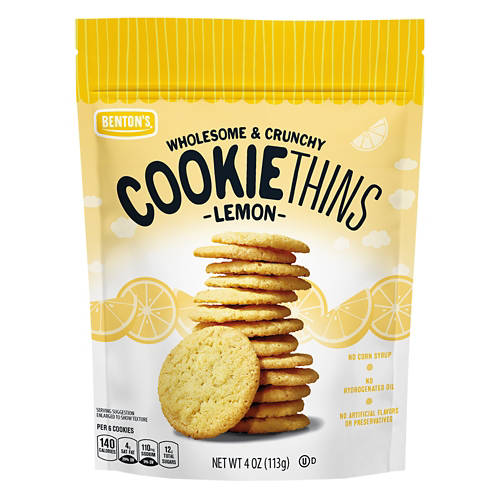 Benton's Lemon  Cookie Thins, 4 oz