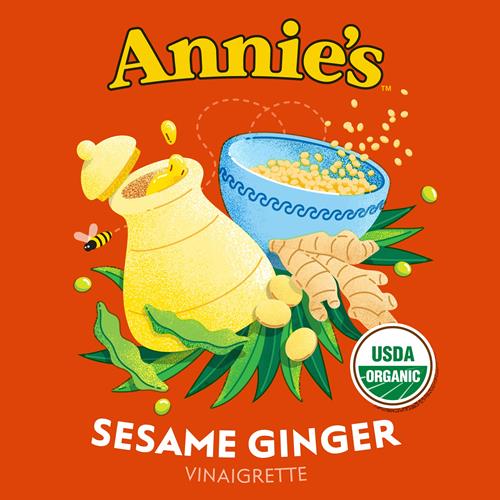 Annies Organic Sesame Ginger Vinaigrette Salad Dressing, 8 Fl Oz