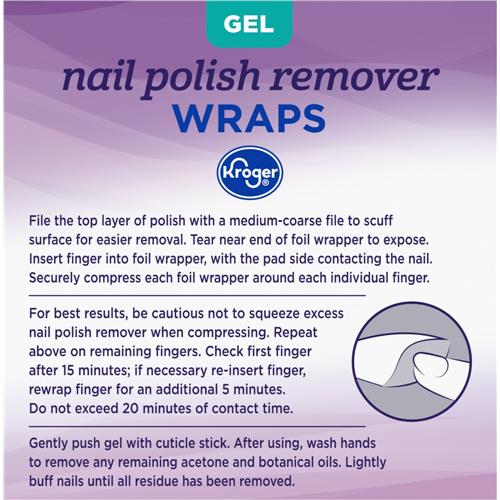 Kroger Gel Nail Polish Remover Wraps 20 ct