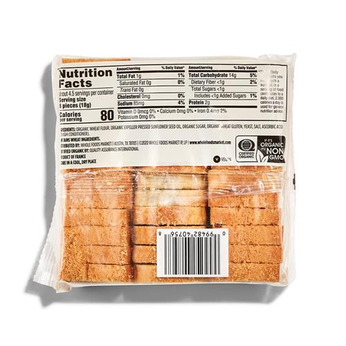 Whole Foods Market Organic Mini Toast, 2.8 Ounce
