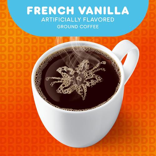 Dunkin French Vanilla Flavored Ground Coffee, 12 Ounce (Pack Of 1)