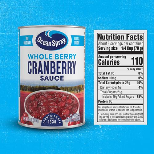 Ocean Spray Whole Berry Cranberry Sauce, 14 Ounce Can