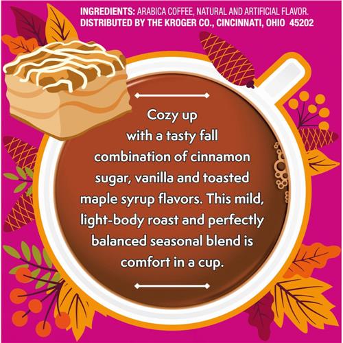 Kroger Mild Roast Maple Coffee Cake Coffee Pods 12 ct / 0.31 oz