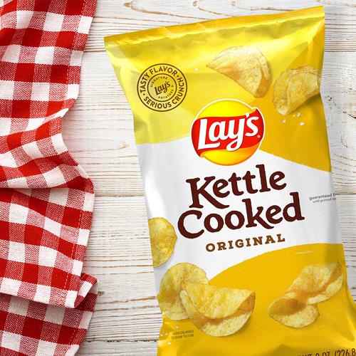 Lays Kettle Cooked Potato Chips, 8 Oz