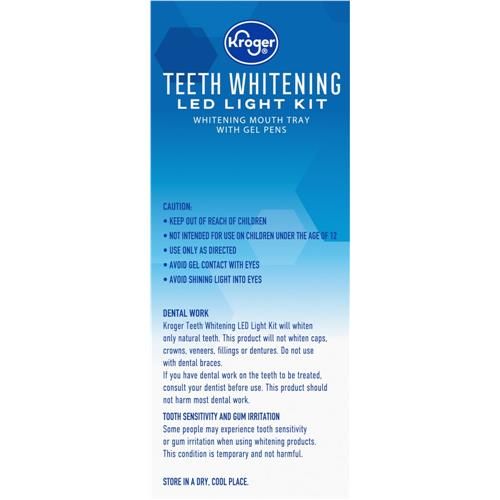 Kroger Teeth Whitening Kit with LED Light & 3 Whitening Gel Pens 1 pk