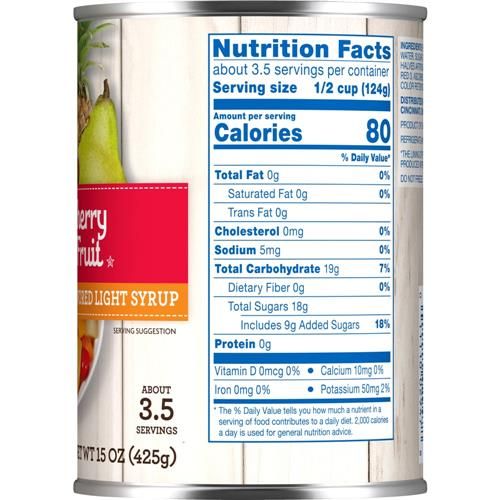 Kroger Canned Extra Cherry Mixed Fruit in Light Syrup 15 oz