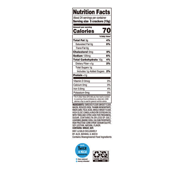 Savoritz Wheat Round Crackers, 12.9 oz