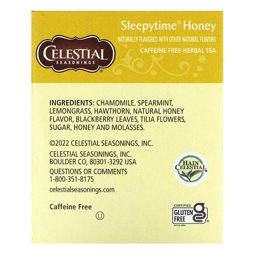 Celestial Seasonings, Herbal Tea, Sleepytime, Honey, 20 Ct