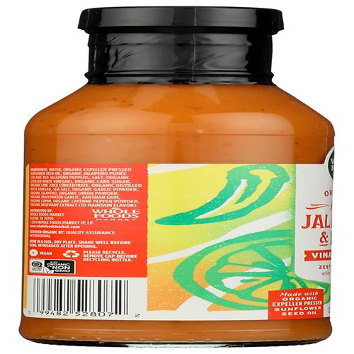 Whole Foods Market Organic Jalapeno And Lime Vinaigrette, 12 Fz