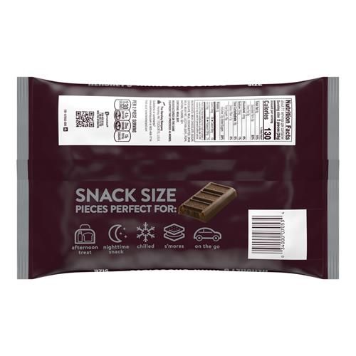 Hersheys Milk Chocolate Snack Size, Candy Bag, 10.35 Oz