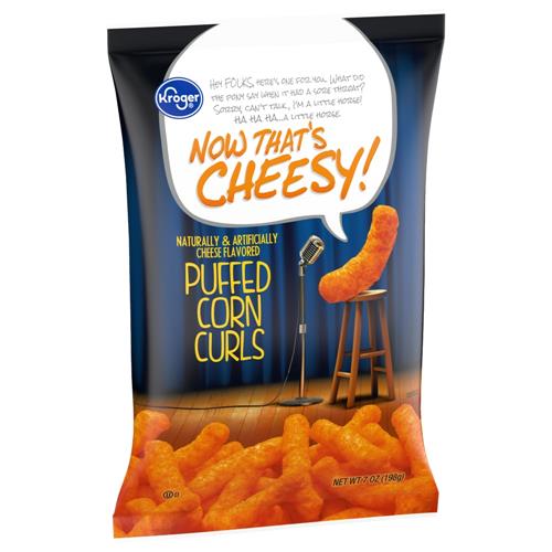 Kroger Cheesy Puffed Corn Curls Chips 7 oz