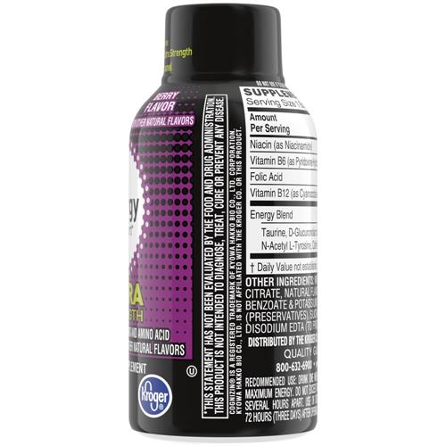 Kroger Berry Energy Drink Shot Bottle 2 fl oz