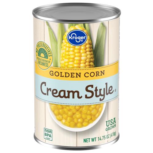 Kroger Canned Cream Style Golden Corn 14.75 oz