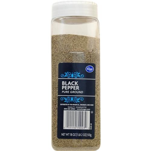 Kroger Pure Ground Black Pepper 18 oz