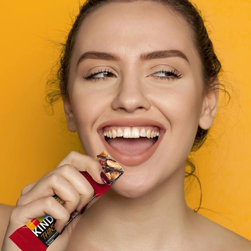 Kind Thins Dark Chocolate Cherry Chashew Bars, Gluten Free, 5G Sugar, 0.74 Oz Bars, 10 Count