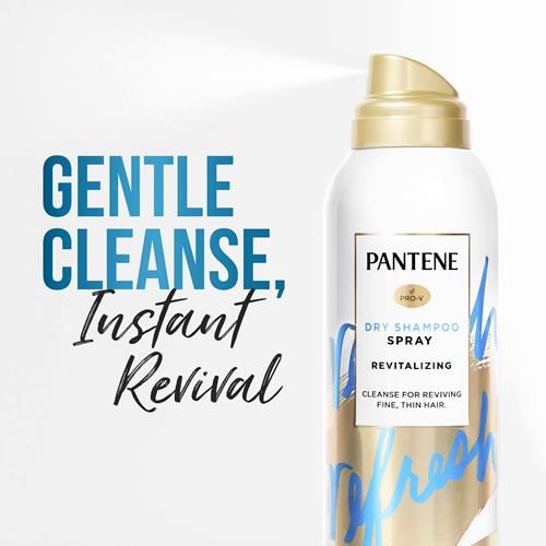 Pantene Pro-V Refresh Dry Shampoo Spray, Volumizing And Cleansing With Vitamin B5, For Fine, Thin And Color Treated Hair, 4.2 Oz