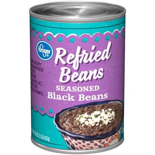 Kroger Seasoned Refried Black Beans 16 oz