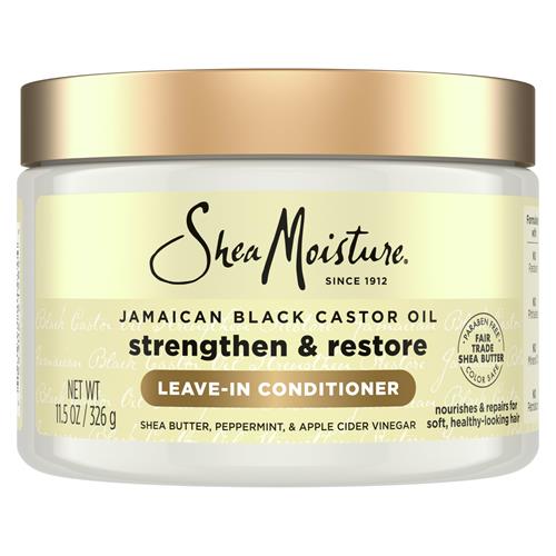 Sheamoisture 100% Pure Jamaican Black Castor Oil Leave In Conditioner For Damaged Hair And To Soften Detangle Hair 11.5Oz