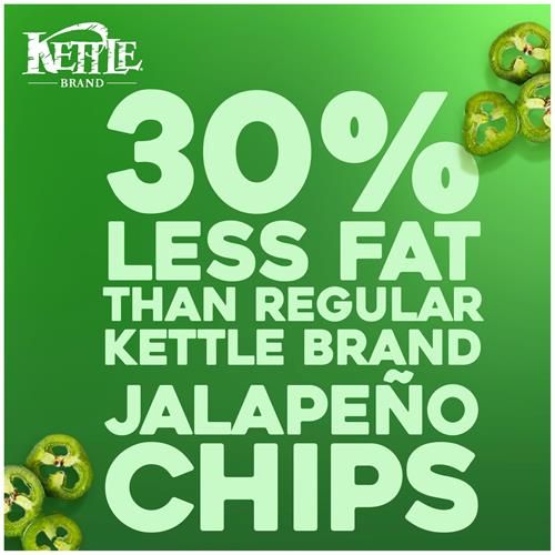 Kettle Brand Potato Chips, Air Fried Jalapeno Kettle Chips, 11.25 Ounce Party Size Bag