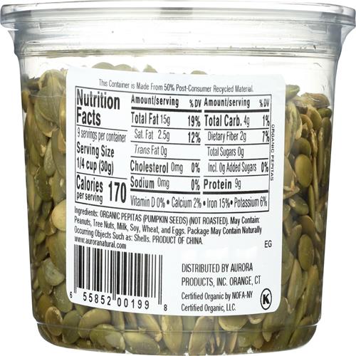 Aurora Products, Pumpkin Seeds Raw Organic, 10 Ounce