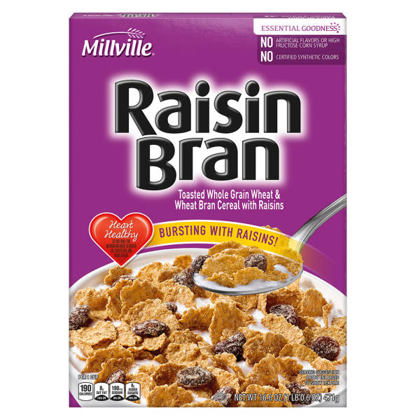 Millville Raisin Bran Cereal, 16.6 oz