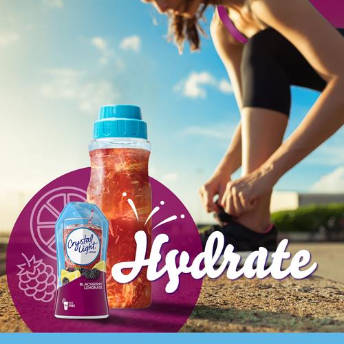Crystal Light Liquid Blackberry Lemonade Naturally Flavored Drink Mix, 1.62 Fl Oz Bottle
