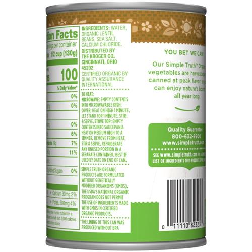 Simple Truth Organic Lentils 15 oz
