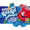 Kool-Aid Jammers Blue Raspberry Flavored Drink, 10 Ct Box, 6 Fl Oz Pouches