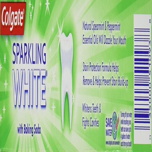 Colgate Sparkling White Baking Soda Anticavity Fluoride Toothpaste, Mint Zing 6 Oz