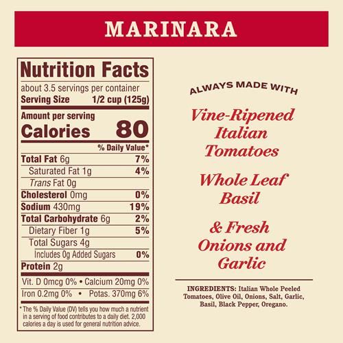 Raos Homemade Marinara Sauce, 15.5 Oz, Tomato Sauce, All Purpose, Keto Friendly Pasta Sauce, Premium Quality, Tomatoes From Italy And Olive Oil